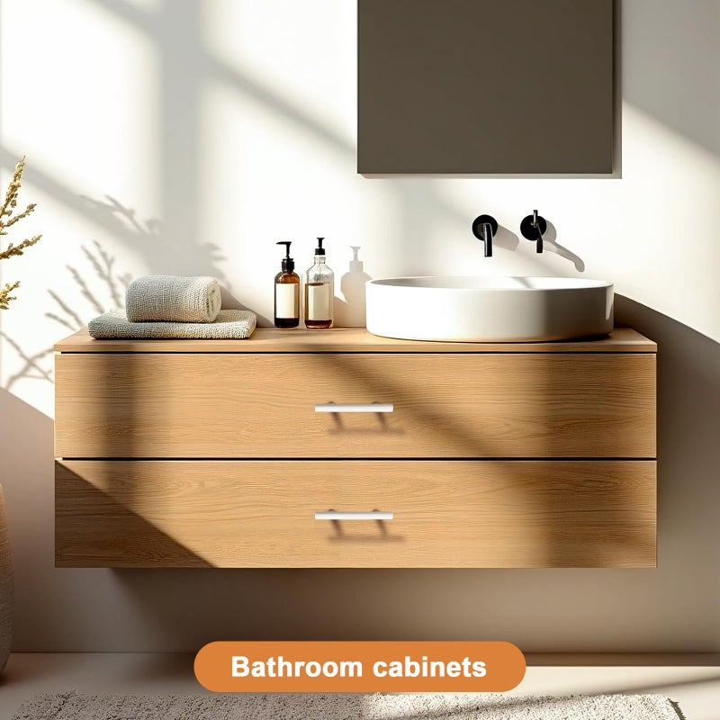 Probrico 15 Pack| White Kitchen Cabinet Pulls 3 Inch Euro Style T Bar Handles Cupboard Stainless Steel Modern Cabinet Hardware - Image 5